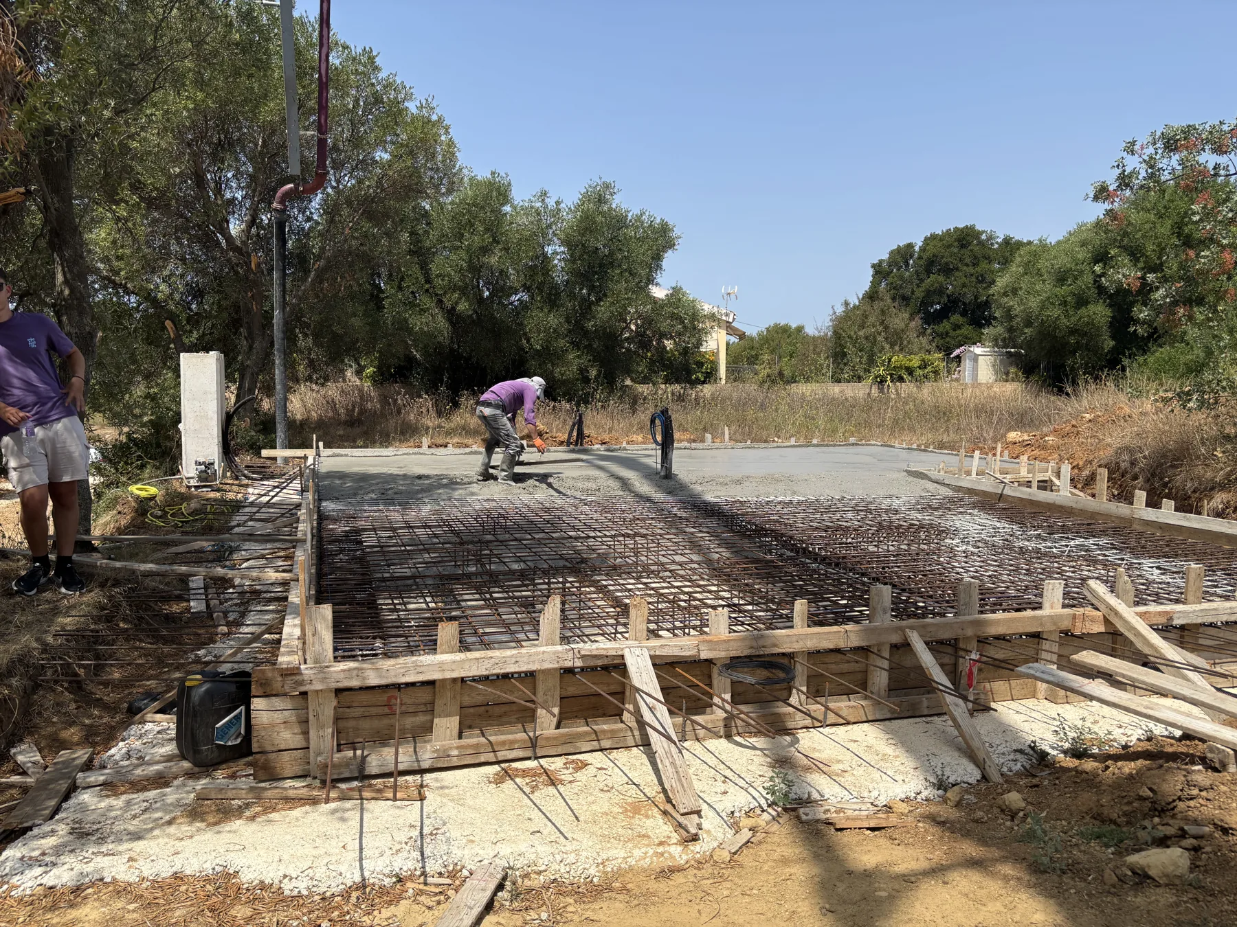 Προετοιμασία των θεμελίων της κατοικίας.